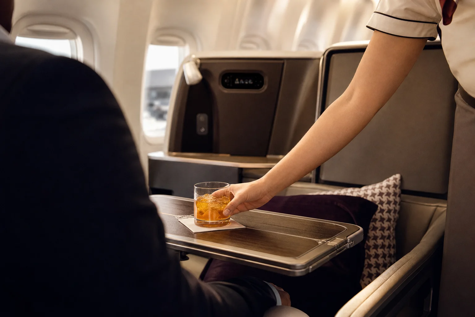 Short-haul first class cabin service